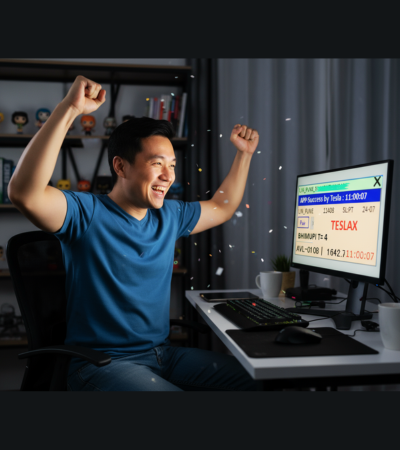Tesla Tatkal Software interface running on Windows PC